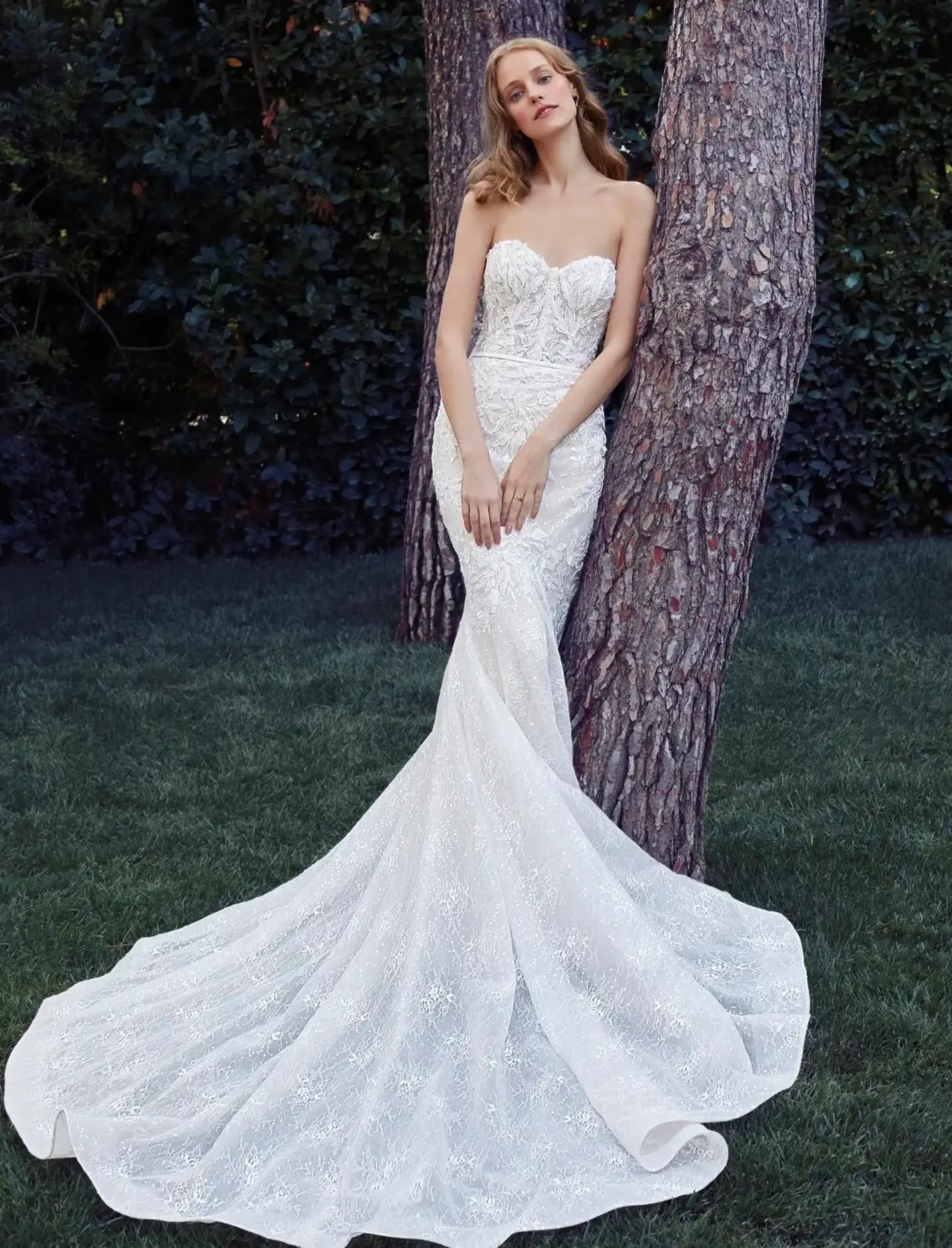 Brunette in Bridal Dress