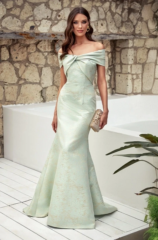 Model wearing a Mother Of The Bride Gown