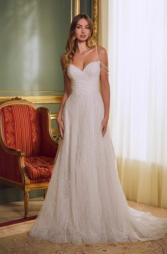 Brunette in Bridal Dress