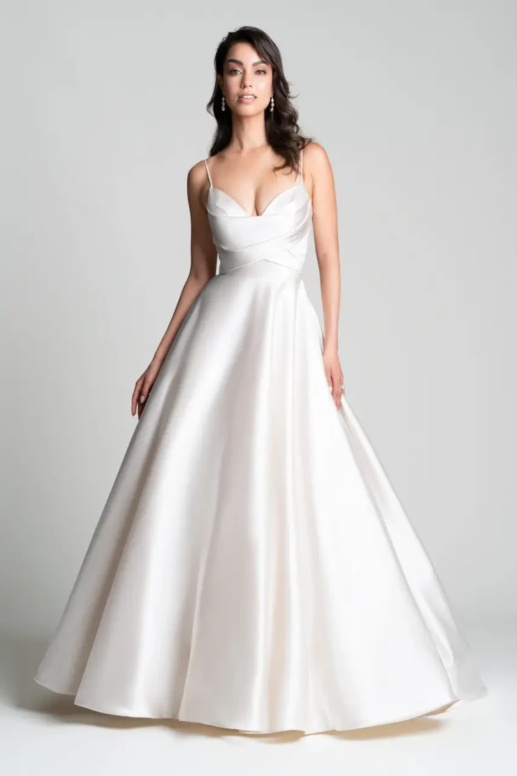 allure satin wedding dress Allure Bridals A1400 Satin Jacquard Strapless Bridal Gown